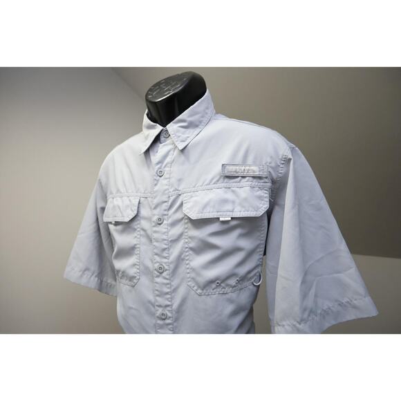 Habit Vented Fishing Shirt Gray Short Sleeve Camp Outdoors Mens Size Medium - Picture 3 of 10